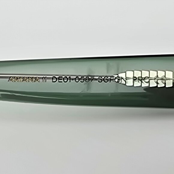 Diff Eyewear Ariana II Crystal Green Frame Green Gradient Lens Sunglasses w Case - Picture 11 of 16